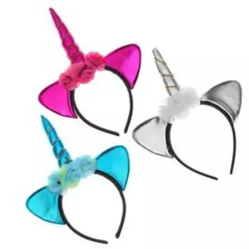 Карнавальный ободок «Единорог», цвета МИКС