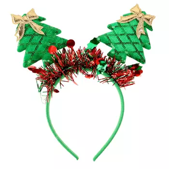 Ободок новогодний карнавальный «Ёлки», цвет МИКС