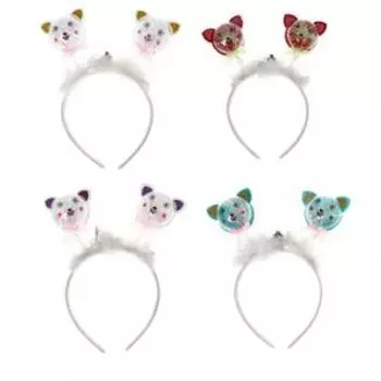 Карнавальный ободок «Киска», световой, цвета МИКС