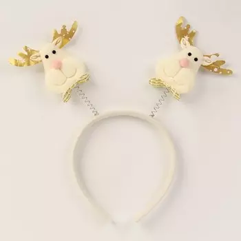 Ободок новогодний карнавальный «Олень», золотой