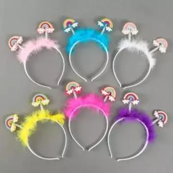 Карнавальный ободок «Радуга» цвет МИКС