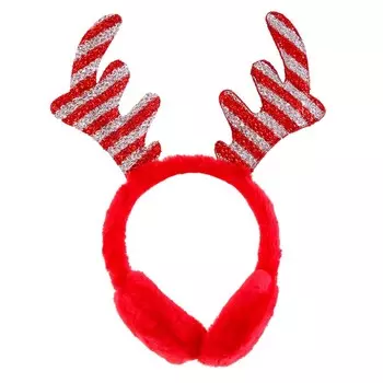 Ободок новогодний карнавальный «Рожки», красный