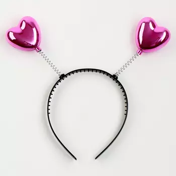 Карнавальный ободок «Сердечки», розовый