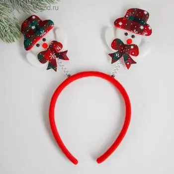 Ободок новогодний карнавальный «Снеговик»