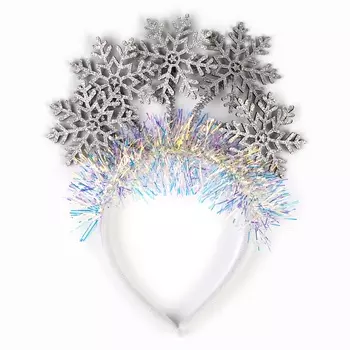 Ободок новогодний карнавальный «Снежинки»