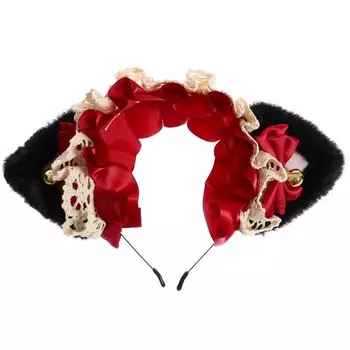 Карнавальный ободок «Ушки», красный