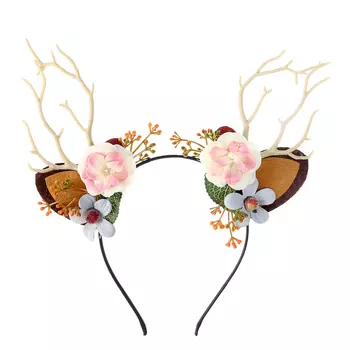 Карнавальный ободок «Ушки с цветами»