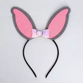 Ободок для волос карнавальный «Блестящая», ушки зайчика