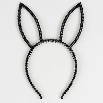 Ободок карнавальный «Зайка», черный