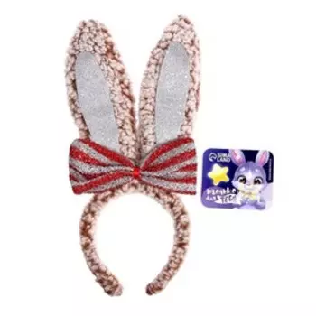 Карнавальный ободок «Зайка» с бантиком