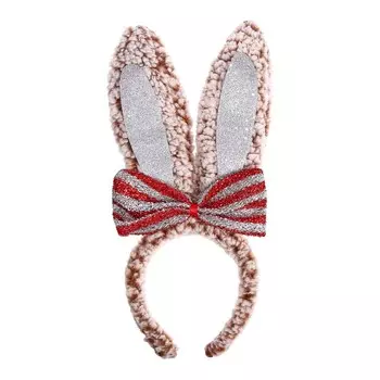 Карнавальный ободок «Зайка» с бантиком