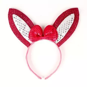 Карнавальный ободок «Зайка» с бантиком, МИКС