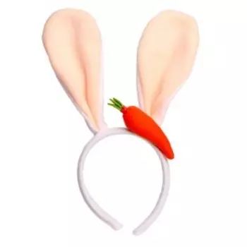 Карнавальный ободок «Зайка» с морковкой