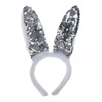 Карнавальный ободок «Зайка», с пайетками