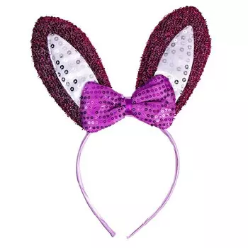 Карнавальный ободок «Зайка» световой, цвета МИКС