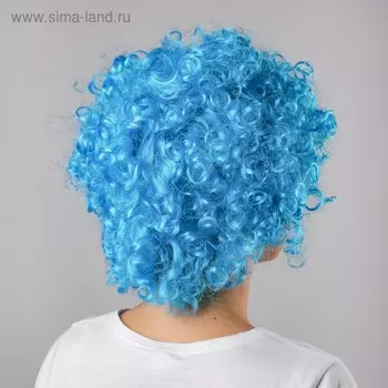 Карнавальный парик «Объём», синий