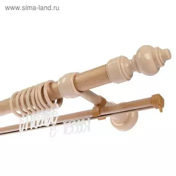 Карниз 280 см с U-шиной d=2,8 см, цвет бук