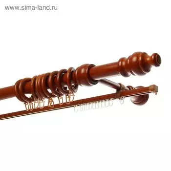 Карниз деревянный «Империя», ширина 180 см, d=33 мм, цвет черешня