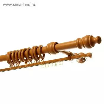 Карниз деревянный «Империя», ширина 300 см, d=33 мм, цвет светлый дуб