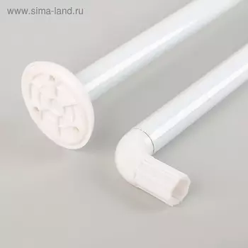 Карниз для ванной комнаты г-образный, 8080 см, белый