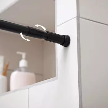 Карниз для ванной SAVANNA, телескопический, 140-260 см, чёрный