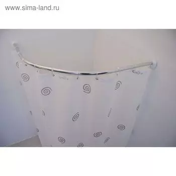 Карниз для ванной круговой, 90 х 90 см, цвет хром