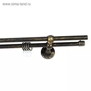 Карниз двойной, ширина 180 см, цвет коричневое золото