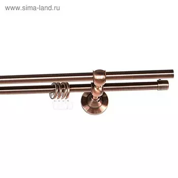 Карниз двойной, ширина 340 см, цвет медь