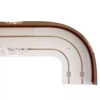 Карниз двухрядный 160 см, с декоративной планкой 7 см "Ультракомпакт. Моцарт", цвет золото