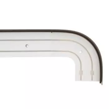 Карниз двухрядный 160 см, с декоративной планкой "Стандарт", цвет венге