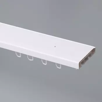 Карниз двухрядный, 180 см, «Цезарь эконом», цвет белый