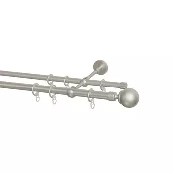 Карниз двухрядный 20/16 мм, 200 см, с наконечником