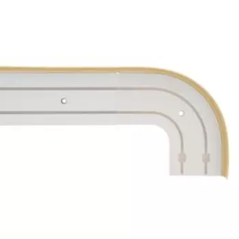 Карниз двухрядный, 260 см, с декоративной планкой «Стандарт», цвет светлый дуб