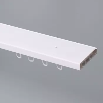 Карниз двухрядный «Цезарь. Эконом», 160 см, цвет белый