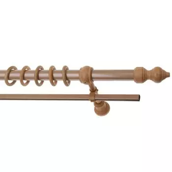 Карниз двухрядный, «Деревянный элемент. Бук», 160 см, d=2,8 см