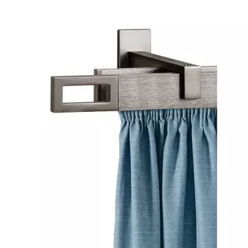 Карниз двухрядный «Фрейм», 240 см, цвет сатин