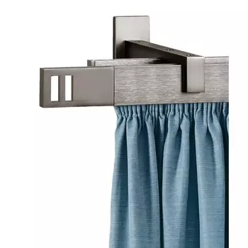 Карниз двухрядный «Квадро», 200 см, цвет сатин