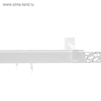 Карниз двухрядный «Шарм», 240 см, цвет белый