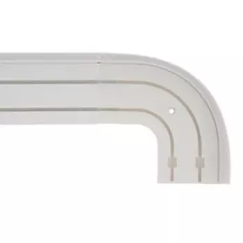 Карниз двухрядный «Ультракомпакт. Кружево», 360 см, с декоративной планкой 7 см, цвет золото/белый