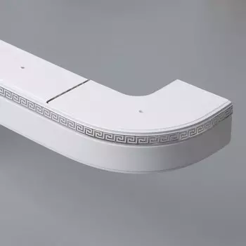 Карниз двухрядный, «Ультракомпакт. Лабиринт», 160 см, с декоративной планкой, цвет белый