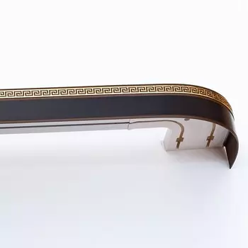 Карниз двухрядный «Ультракомпакт. Лабиринт», 320 см, с декоративной планкой, венге