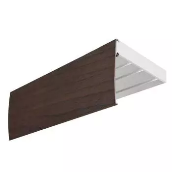 Карниз «Эконом плюс», 3-х рядный, 280 см, цвет планки тёмный орех