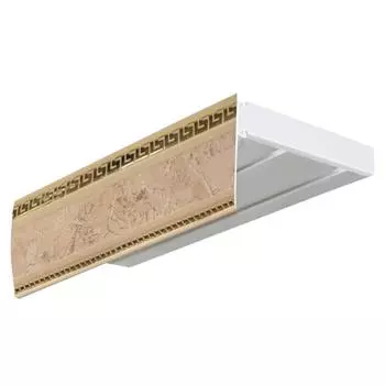 Карниз «Эконом+» в сборе 2-х рядный, цвет «Антик» мокко, 160 см