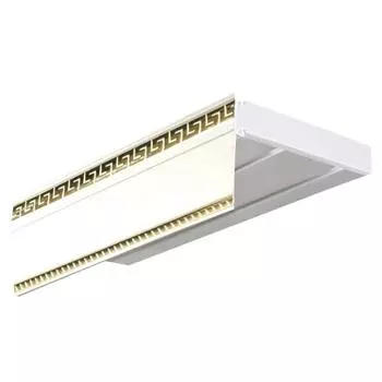 Карниз «Эконом+» в сборе 2-х рядный, цвет «Антик» золото, 260 см