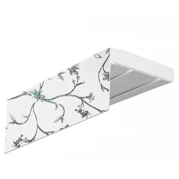 Карниз «Эконом+» в сборе 2-х рядный, цвет «Романтика Белая», 350 см