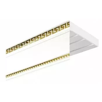 карниз «Эконом+» в сборе 3-х рядный, цвет «Антик» золото, 350 см