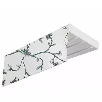 Карниз «Эконом+» в сборе 3-х рядный, цвет «Романтика Белая», 260 см