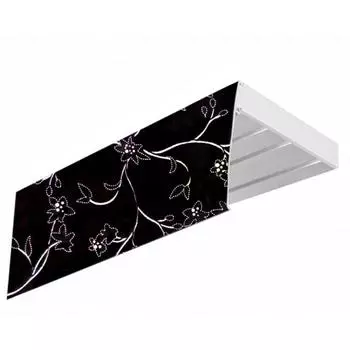 Карниз «Эконом+» в сборе 3-х рядный, цвет «Романтика black», 280 см