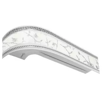 Карниз «Классика» в сборе 2-х рядный, планка «Антик» инкрустация белая, 300 см