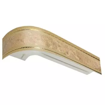 Карниз «Классика» в сборе 2-х рядный, планка «Антик» мокко, 350 см